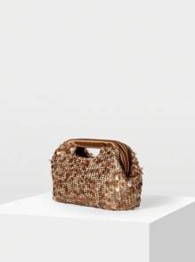 MOTF PREMIUM VÍ DA PU SEQUIN - Cà phê - Xem 3