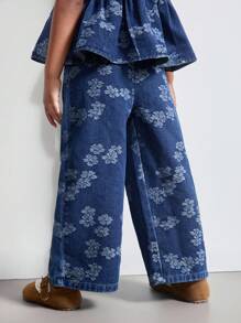 Maija Kids Maija Kids 女童提花蝴蝶结吊带牛仔上衣和短裤套装 - 彩色 - 查看 7
