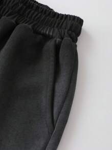 ROMWE MEN Prep Men's Casual Washed Distressed Shorts, Summer - Black - View 3