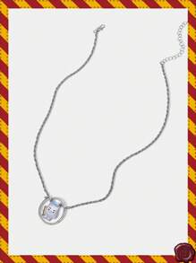 HARRY POTTER X SHEIN Fashionable Cute Cartoon Portrait Pendant Necklace - Silver - View 2