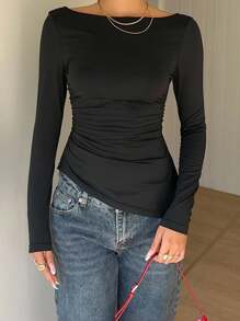 Siren Gaze Women's Lace Patchwork Bow Back Slim Fit Long Sleeve Off Shoulder Black Sexy Top Lace Top See Through Top Long Sleeve Top Women Top,Boho Women Clothing,Black Lace Top,Y2k Clothes Women,Fall Clothes,Back To School Clothes,Going Out Tops Winter