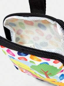 LOONEY TUNES X SHEIN Monedero multifuncional con diseño de Tweety, cierre de seguridad y bolsillo con cremallera, organizador de monedas, adecuado tanto para hombres como para mujeres - Multicolor - Ver 5