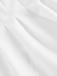 SHEIN MOD Women's Elegant Solid Color Pleated Waist Long Sleeve Blouse,Fall Tops, Women Work Tops