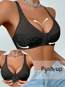 SHEIN 女士单件前开扣无钢圈文胸