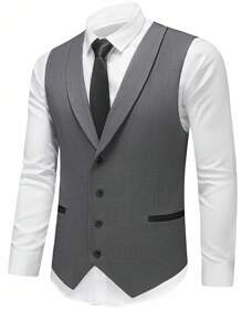 Manfinity Mode سترة رجالية للأعمال والتنقل بتصميم لوني متباين ومرقع، بطراز النقود القديمة