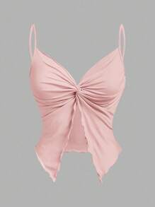 SHEIN MOD Damen Twist Vorne Kreuzgurt Ärmellos Top, Süße Oberteile