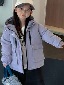 DAZY Girls Padded Coat, Fall - Purple - View 6