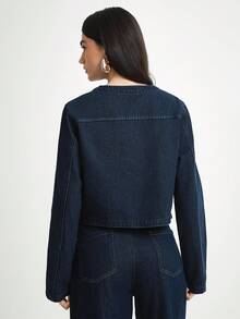 Daynim 女士休闲长袖牛仔夹克