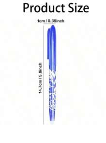 5/8/12 件套蓝色可擦笔（带橡皮擦）、摩擦笔（末端带橡皮擦）、可擦除凝胶笔、儿童和成人书写工具、开学季返校用品、男孩背包铅笔笔、圣诞装饰、客厅装饰 - 藍色 - 查看 12