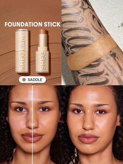 Fondotinta In Stick Ad Alta Copertura Skin Magnet-Saddle Fondotinta In Stick A Lunga Tenuta, Senza Pori, Impeccabile, Facile Da Usare, A Copertura Totale, Per Tutti I Tipi Di Pelle, Resistente Allo Sbiadimento, Anti-Sudore, Leggero, Cruelty-Free, Liscio, Naturale, Effetto Pelle, Traspirante, Fondotinta In Stick, Formula Delicata, Fondotinta Per Il Trucco Marchio Bellezza Trucco Cosmetico Per Donne Ragazze Perfetto Per Autunno Inverno Ideale Per Y2K Elegante Moda Adatto Per Compleanno Natale Presente Festa Pronto Migliore Colore