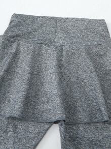 SHEIN 2 件套女童休闲优雅公主蝴蝶结和蝴蝶图案印花裙和紧身裤套装，适合春夏季、假日、夏季、旅行 - 灰色 - 查看 5