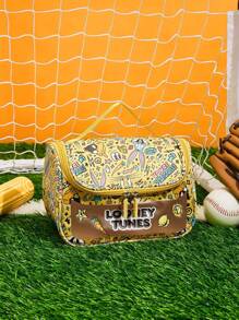 LOONEY TUNES X SHEIN 女士字母与卡通图案黄色手提包 - 黃色 - 查看 1