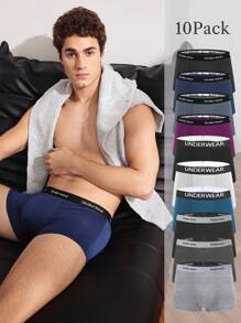 10入組男士字母腰帶方剪內褲