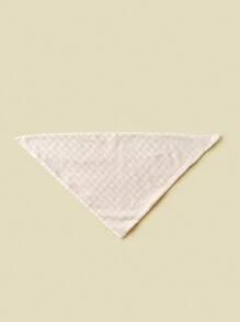 6pcs Baby Cotton Bibs, Ditsy Floral Embroidery Triangle Scarf, Suitable For Infants Under 3 Years Old, All Seasons