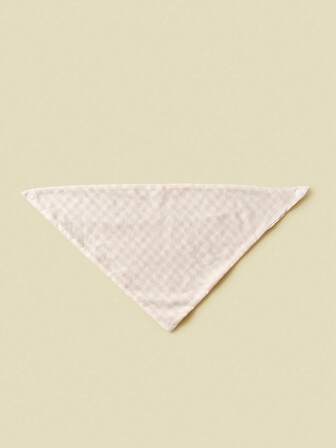 6pcs Baby Cotton Bibs, Ditsy Floral Embroidery Triangle Scarf, Suitable For Infants Under 3 Years Old, All Seasons