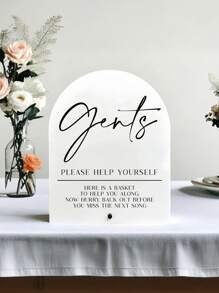 Panneau de mariage avec support Acrylique 2D plat SERVEZ-VOUS S'IL VOUS PLAÎT Décoration élégante pour la douche nuptiale pour la réception, la fête, l'événement. Signalisation directionnelle Bienvenue aux invités