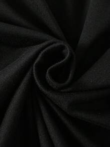 Sparklyn 青少年女孩休闲骑士刺绣纽扣半襟修身长袖 T 恤，春/秋