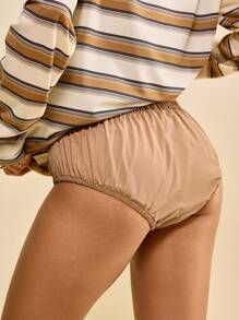 Muvela Quần short tam giác ngoài trời cạp trễ thời trang giản dị dành cho nữ vào mùa thu - màu nâu - Xem 2