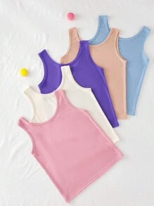 5件套女童简约优雅甜美蝴蝶刺绣舒适汗衫 - 彩色 - 查看 2