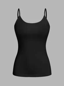 SHEIN EZwear 4 件套黑色、粉色、灰色、白色休闲简约吊带背心，适合夏季 - 彩色 - 查看 10