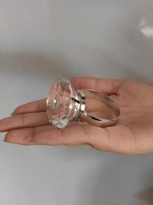 1 Piece Confession Artifact - Crystal Proposal Gift, Valentine's Day Gift For Girlfriend And Wife, Recommended Valentine's Day Gifts, DIY Creativity, Couple Ring, Valentine's Day Surprise Big Diamond Ring. Gift Gift - Multicolor - View 2