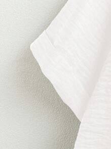 Linhara 大码女式圆领休闲/日常/户外/简约/度假纹理草绿色套头衫，春夏