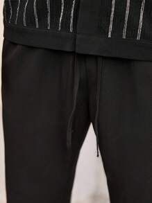 Manfinity CasualCool 男士休闲条纹前扣短袖衬衫和裤子套装，夏季，男士两件套，男士两件套，男士夏季服装男士两件套条纹男士条纹衬衫套装，男士夏季套装，男士夏季服装，男士夏季服装，男士两件套， - 彩色 - 查看 6