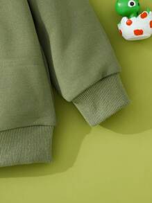 SHEIN 2 件套男婴卡通恐龙印花长袖卫衣 + 休闲裤套装，春秋