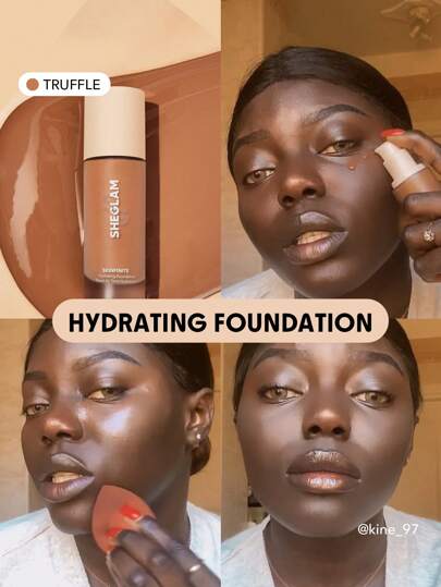 SHEGLAM كريم أساس مرطب من Skinfinite-كريم أساس Truffle Flawless Dewy-تغطية مرطبة-كريم أساس غير مرئي لإخفاء المسام-كريم أساس سائل خفيف الوزن طبيعي غير دهني--كريم أساس الشتاء علامة تجارية جمال مكياج ميكب مستحضرات تجميل للنساء الفتيات مثالي لفصل الصيف الربيع مثالي ل- Y2K أزياء أنيقة عيد الأم هدية حفلة جاهز أفضل لون