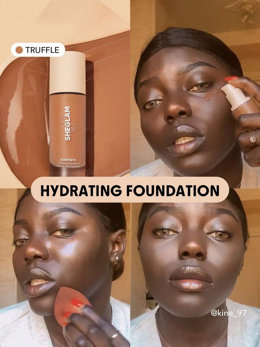SHEGLAM Skinfinite 保濕粉底液-松露無瑕露水粉底液保濕遮瑕隱形毛孔遮瑕無毛孔不油膩輕盈自然柔軟液體粉底液 品牌 美容 化妝 化妝品 適合女性與女孩 完美搭配夏季春季 Y2K 時尚 流行 生日 母親節禮物 假期 派對準備就緒 最佳顏色