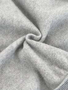 SHEIN Tween Girl Fashion Minimalist Solid Color Hooded Zip-Up Printed Letter Sweatshirt & High Waist Loose Straight Leg Pants Set Sweatsuit Set Girls Tween Girl Sweatsuit Girls 2 Piece Sweatsuit Teen Sweatsuit 2 Piece Sweatsuit Girls Girls Sweatsuit Fall Winter Sweatshirt Straight Pants Suit Tween Girl Hoodie And Pants Pre Teen Girls Teen 3pc Sweat Suit - Grey - View 5