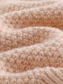 SHEIN Infant Boys' Casual Fitted Long Sleeve Crew Neck Cardigan,In Fall/Winter