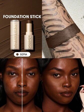 Base De Maquillaje En Barra Skin Magnet High Coverage, Color Sepia, De Larga DuracióN, Sin Poros, Impecable, FáCil De Usar, Cobertura Total, Para Todo Tipo De Piel, Resistente Al Sudor, Liviana, Libre De Crueldad Animal, Acabado Suave Y Natural Similar A La Piel, Base De Maquillaje En Barra Transpirable, FóRmula Suave, Base De Maquillaje Marca Belleza Maquillaje CosméTico Para Mujeres NiñAs Perfecto Para OtoñO Invierno Ideal Para Y2K Elegante Moda Adecuado Para CumpleañOs Navidad Presente Fiesta Listo Mejor Color