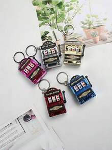 1PC Máy đánh bạc mini PC Móc khóa trò chơi đánh bạc Bùa may mắn Túi đồ chơi giảm căng thẳng cho người lớn Chủ đề sòng bạc Móc khóa giải thưởng Trang trí tiệc thanh Quà tặng nam Bàn làm việc văn phòng Tiện ích vui nhộn - Nhiều màu - Xem 3