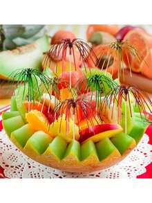 20/50/100 buc bețișoare cu ciucuri și sclipici colorate pentru cocktailuri, tăvi cu fructe, torturi, zile de naștere, nunți, sărbători, decor de masă, reuniuni acasă, petreceri tematice, accesorii de bucătărie, decor de grădină în aer liber