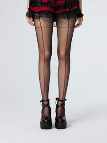 ROMWE Giày Mary Jane phong cách Punk Rock Gothic tối màu dành cho nữ, mũi kín, quai chéo, gót dày, khóa cài, giày đồng phục JK Nhật Bản, đế xuồng chống thấm nước, giày cao gót công sở trang trọng, giày Halloween - màu đen - Xem 2