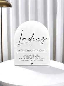 Panneau de mariage avec support Acrylique 2D plat SERVEZ-VOUS S'IL VOUS PLAÎT Décoration élégante pour la douche nuptiale pour la réception, la fête, l'événement. Signalisation directionnelle Bienvenue aux invités