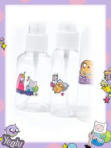 Adventure Time X ROMWE Cartoon Pattern PET Transparent 4pcs Set - Mini Spray Bottles For Cosmetics, Perfume - Multicolor - View 3