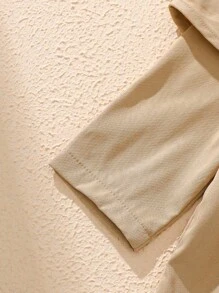 SHEIN 女宝宝时尚休闲百搭翻领风衣外套，适合秋冬日常穿着