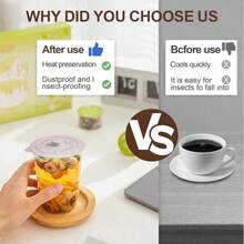 1pc Silicone Cup Lids - Universal Dustproof Cup Covers For Mugs, Tea Cups, Glasses - Nordic Style Grey, Yellow, Black, White And Etc. - For Office & Home Use - Perfect Gift For Family, Colleagues, Friends