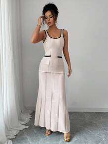 Elenzga Eleganter Maxirock mit Blumenmuster und Meerjungfrauen-Motiv in Farbblock-Optik, Boho-Party und Feiertage