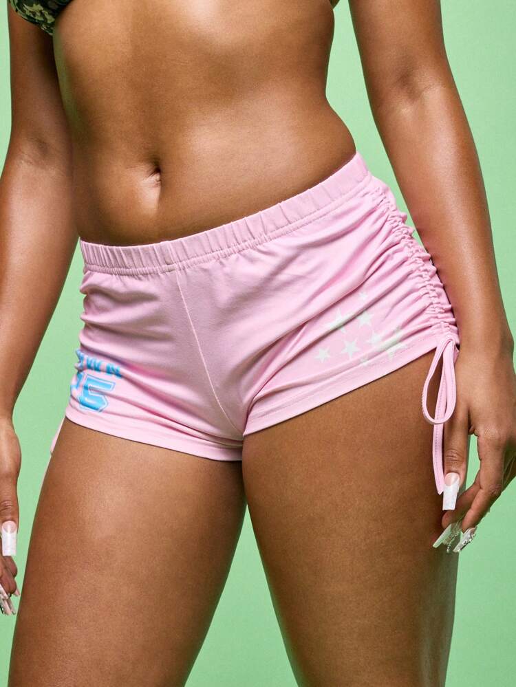 SUMWON WOMEN Szorty z wysokim stanem i ściągaczem bocznym