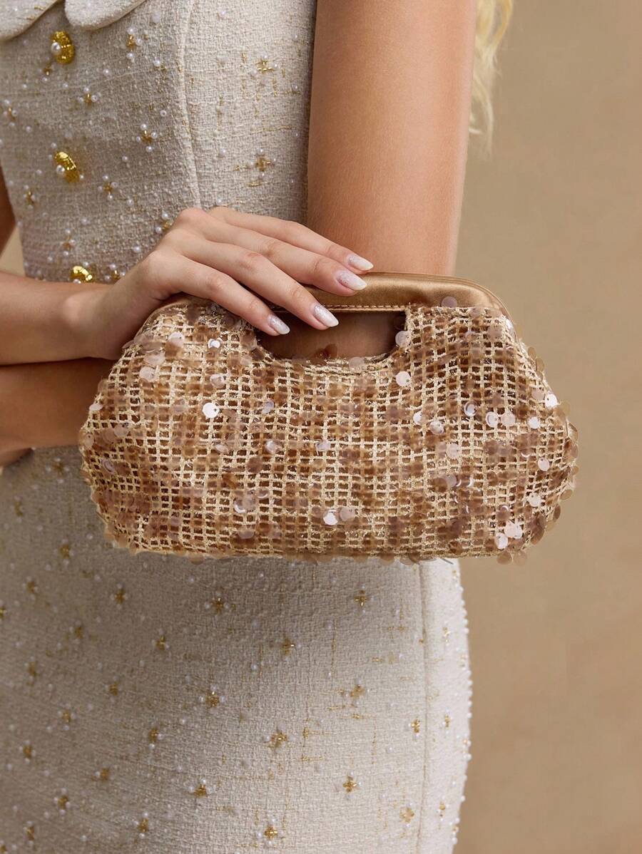 MOTF PREMIUM VÍ DA PU SEQUIN - Cà phê - Xem 1