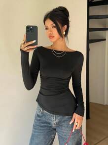 Siren Gaze Women's Lace Patchwork Bow Back Slim Fit Long Sleeve Off Shoulder Black Sexy Top Lace Top See Through Top Long Sleeve Top Women Top,Boho Women Clothing,Black Lace Top,Y2k Clothes Women,Fall Clothes,Back To School Clothes,Going Out Tops Winter