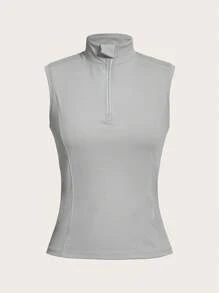 Conjunto de ropa deportiva para mujer, alta elasticidad y amigable con la piel, adecuado para acampada al aire libre, senderismo, deportes y entrenamiento urbano - Gris - Ver 5