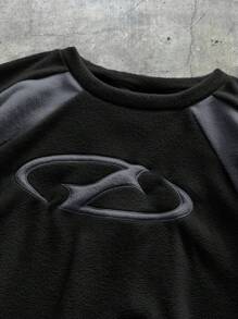 AXEPEAK Sudadera holgada de punto de manga larga para hombre, otoño e invierno - Negro - Ver 5