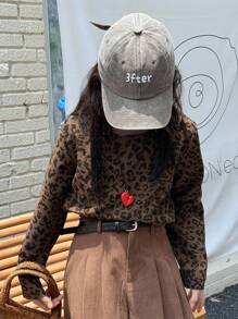 Dazy Kids 青少年女孩T恤，秋装 - 棕色 - 查看 8