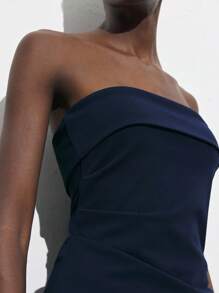 SHEIN X Sofía Suescun Maija 女士蓝色休闲夏季背心，不对称下摆性感日常装，适合音乐节、通勤风格 - 綠色 - 查看 9