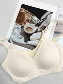 DAZY 女士无钢圈无缝薄垫简约文胸 - 白色 - 查看 9