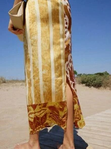 Maija 女式拼布印花长款直筒裙 女式波西米亚风度假服 女式音乐会服 女式西式服装 女式西式生日服 女式波西米亚风服装 女式夏季服装 波西米亚风女装 女式波西米亚风服装 - 玫紅色 - 查看 14